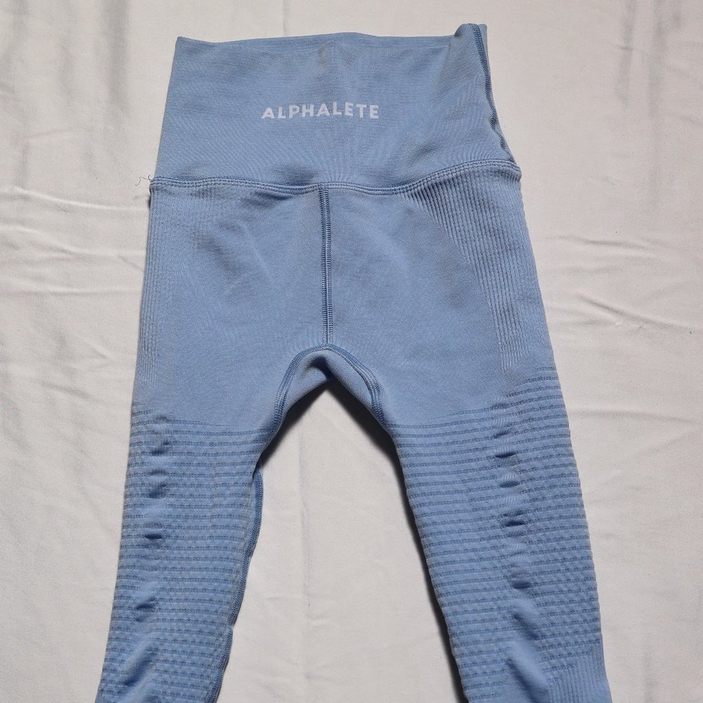 ALPHALETE leggings XS LIGHT BLUE